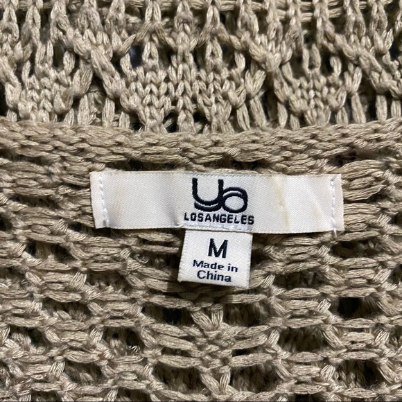 YA Los Angeles Tan Crochet Sleeveless Sweater - Picture 5 of 6